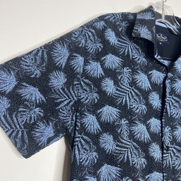 Nat Nast Mens Short Sleeve Button Up Silk Blend Shirt Size Medium Luxe Printed - Picture 3 of 7
